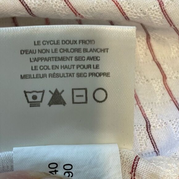 Callaway Golf Collection Polo Shirt White Red Ventilated Striped Knit Short Slee - Picture 8 of 10